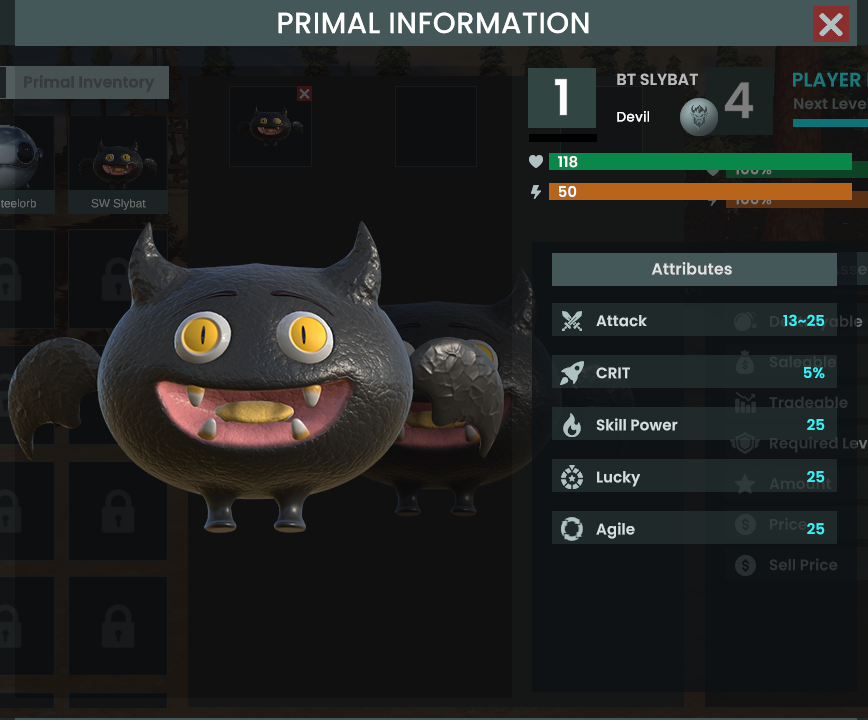 Primal Stats & Attributes
